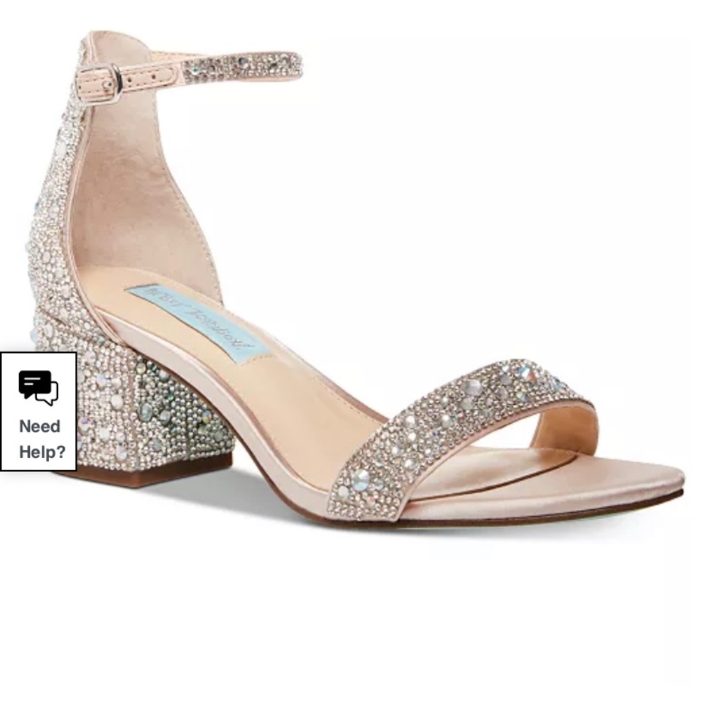 Betsy Johnson blush block heel